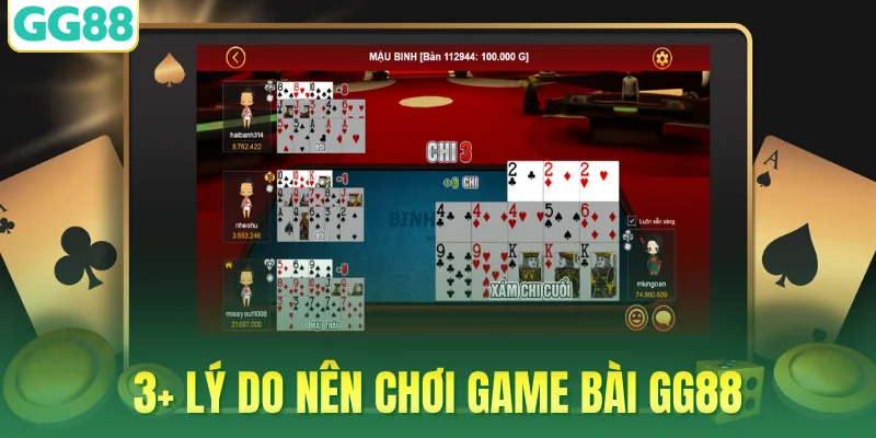 3+ lý do nên chơi game bài GG88