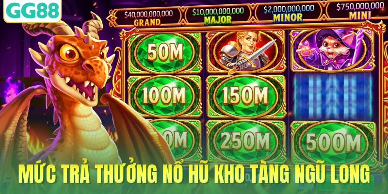 Các mức trả thưởng nổ hũ kho tàng Ngũ Long