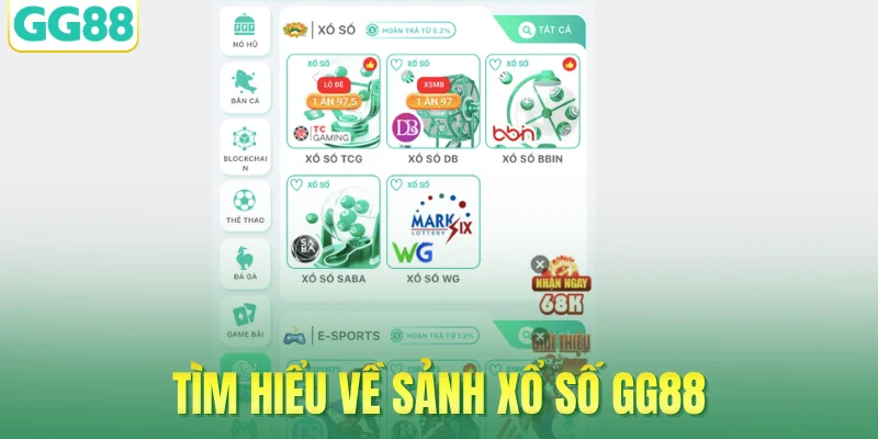 Tìm hiểu về sảnh xổ số GG88