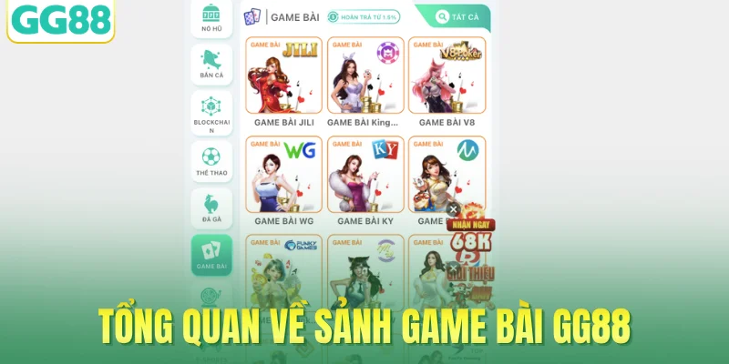 Tổng quan về sảnh game bài GG88