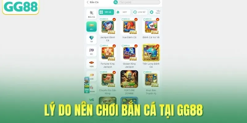 Lý do nên chơi bắn cá tại GG88